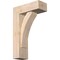 Ekena Millwork Thorton Block Smooth Bracket w/ Offset Brace, Douglas Fir, 5 1/2"W x 14"D x 22"H BKT0604X14X22THR05SDF - alternate 1